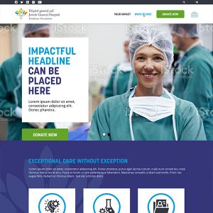 Screenshot of the Jewish General Hospital Foundation website, designed by Justine Pitcher